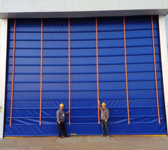 Azione rapida Impilamento rapido Interno pieghevole in PVC Avvolgimento ad alta velocità Pieghevole Avvolgibile Porta persiana antivento a ripiegamento rapido